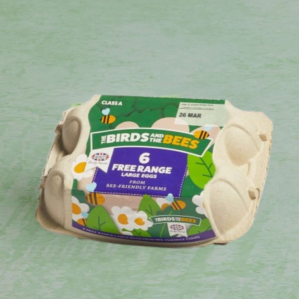 The Birds and The Bees Large Free Range Eggs, 6 Pack
