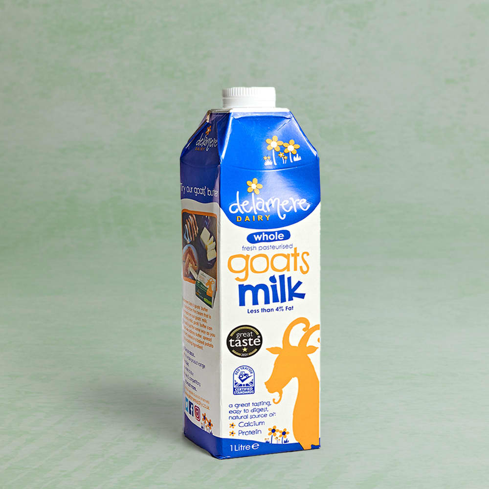 Delamere Fresh Goats Milk, Whole, 1Ltr