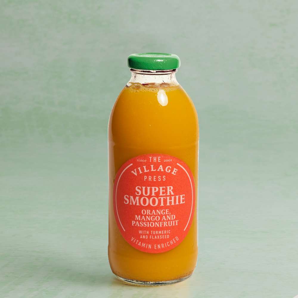 The Village Press Orange, Mango and Passionfruit Super Smoothie with Added Vitamins, 500ml