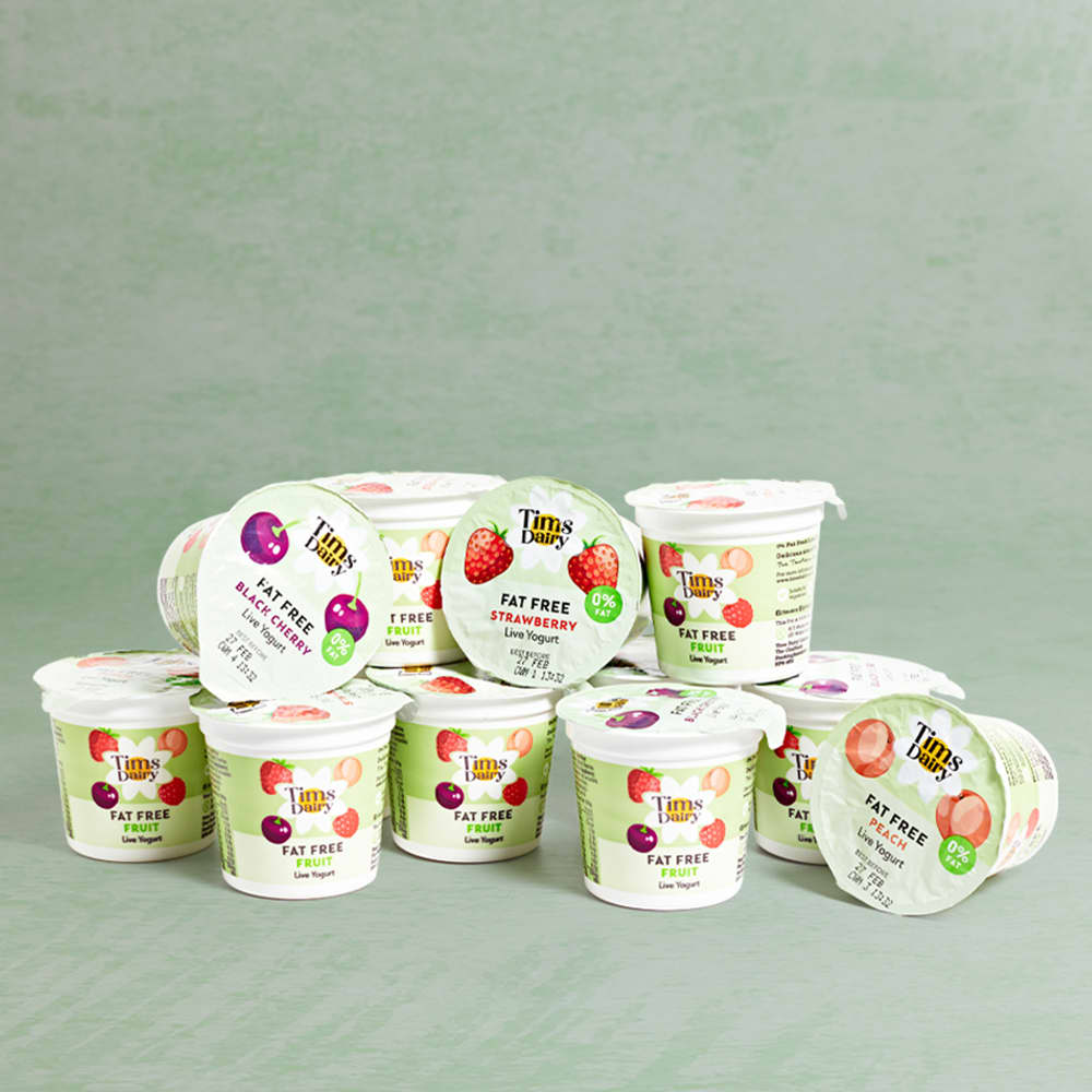 Tims 0% Mixed Fruit Yoghurts, 12 x 110g