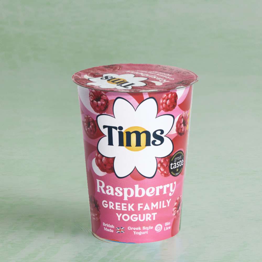 Tims Raspberry Greek Family Yoghurt, 450g