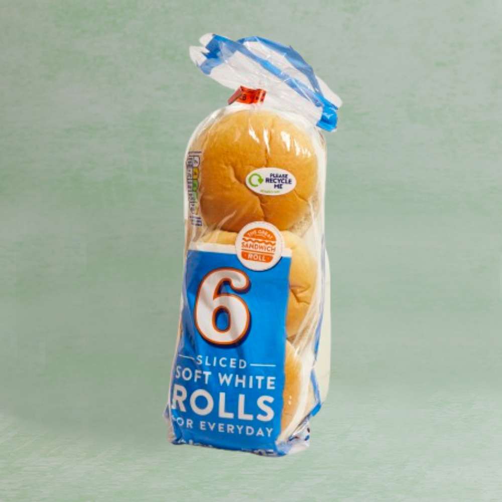 Warburtons White Rolls, 6 Pack