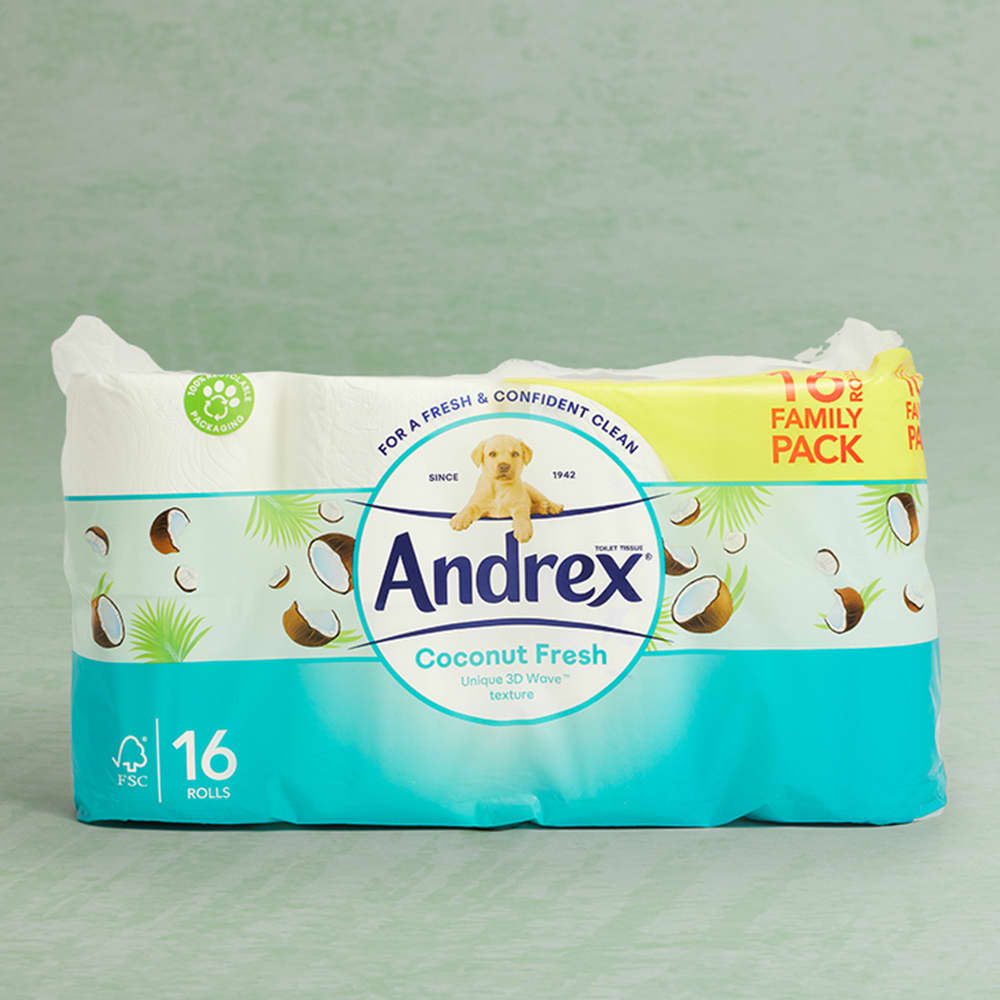Andrex Coconut Fresh Toilet Roll, 16 Pack