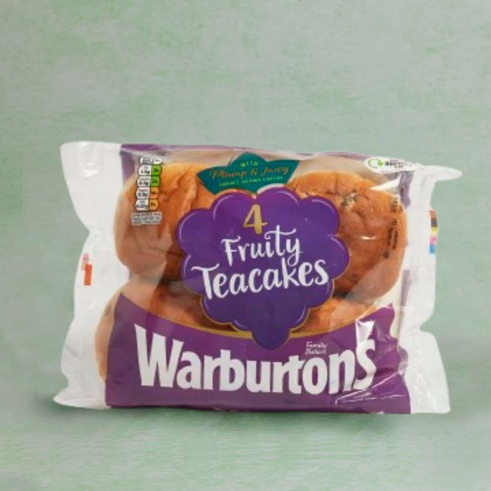 Warburtons Fruity Teacakes, 4 Pack