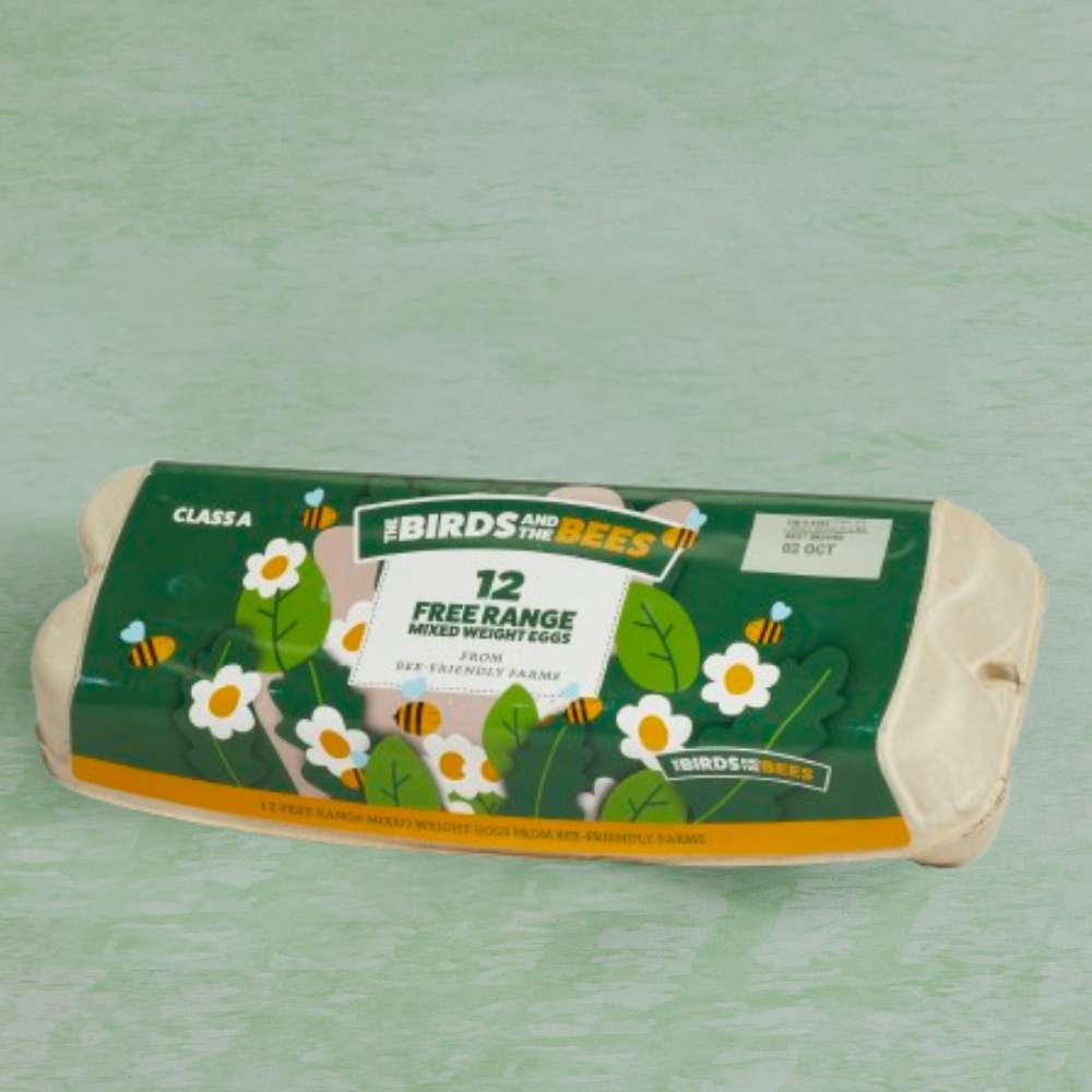 The Birds and The Bees Mixed Weight Free Range Eggs, 12 Pack