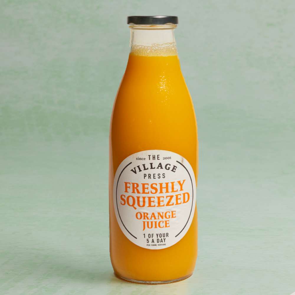 The Village Press Freshly Squeezed Orange Juice in Glass, 1L