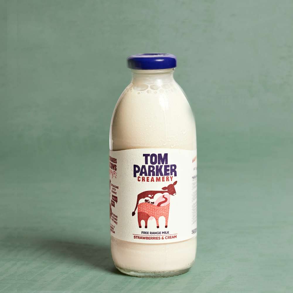Tom Parker Strawberries & Cream Milkshake, 500ml