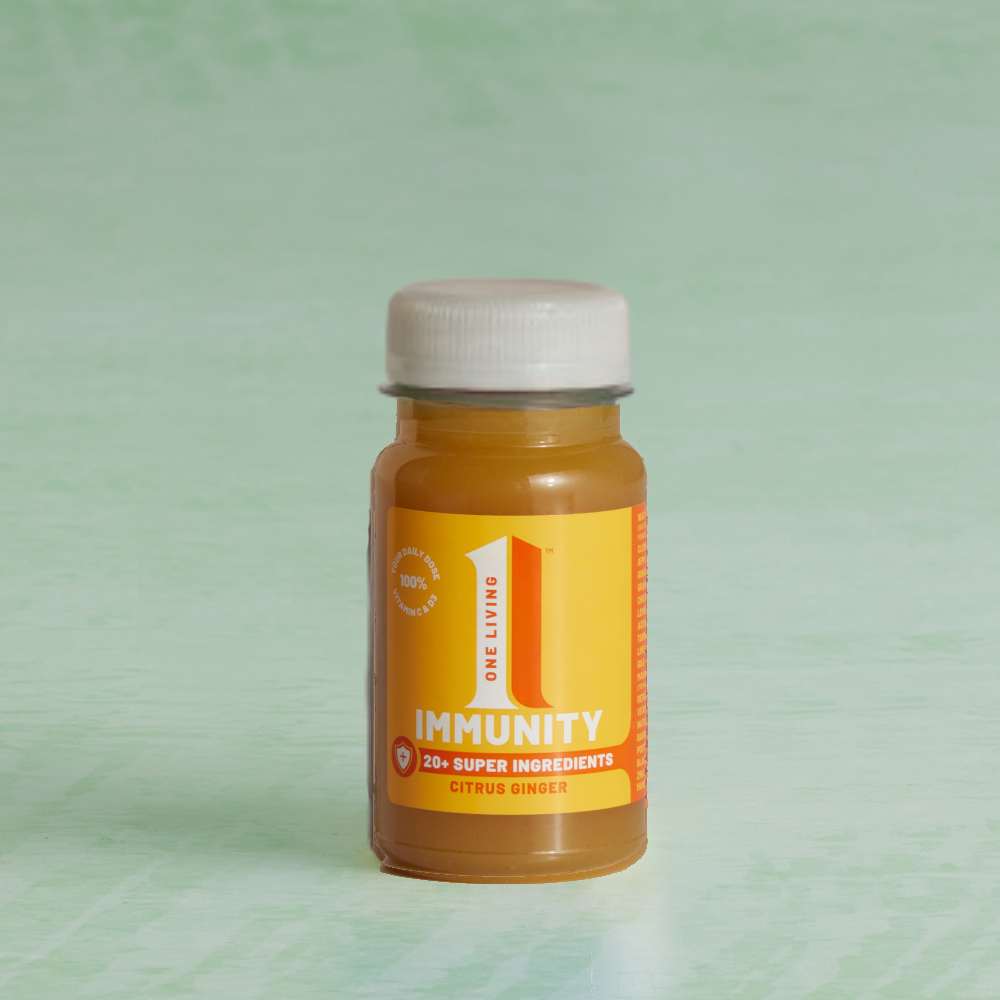 One Living Immunity Health Shot, Citrus Ginger, 100ml