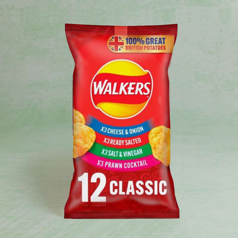 Walkers Classic Variety Multipack Crisps, 12 Pack