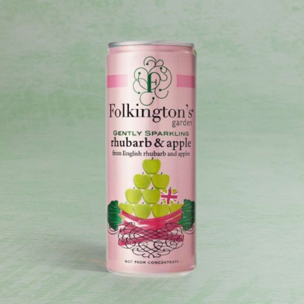 Folkington's Garden Gently Sparkling Rhubarb & Apple, 250ml