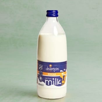 Delamere Sterilised Whole Milk in Glass, 500ml