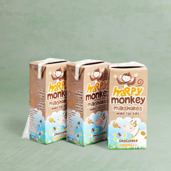 Happy Monkey Chocolate Milkshake, 3 x 200ml