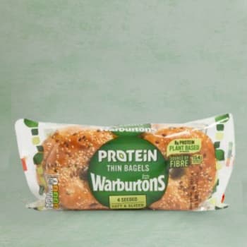 Warburtons Protein Thin Bagels, 4 Pack