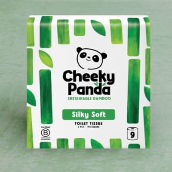 Cheeky Panda Silky Soft Bamboo Toilet Tissue, 9 Pack