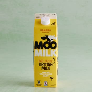 Moo Milk Banana Flavour British Milk, 1Ltr