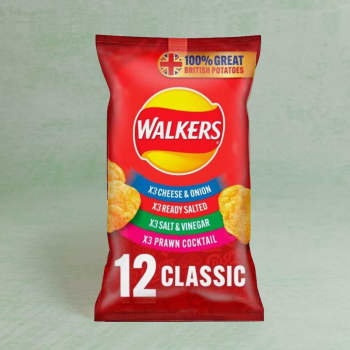 Walkers Classic Variety Multipack Crisps, 12 Pack