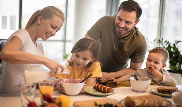 family breakfast with Watsons Pantry